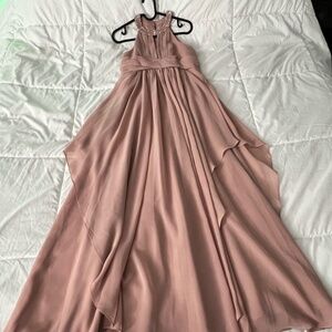 JJ's House Dusty Rose Beaded Junior Bridesmaid Dress Floor-Length Sz J14 173287
